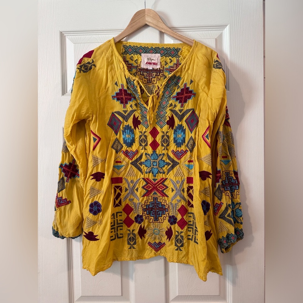 Johnny Was Biya Ziggy cupra blouse - Picture 5 of 6